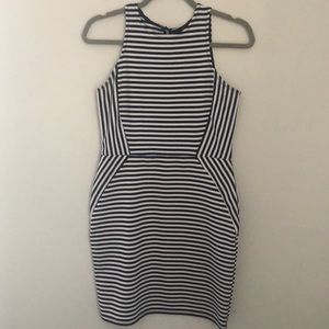 Flattering striped mini dress